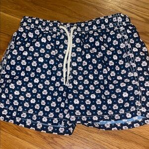 Kids MC2 Saint Barth Navy Piggy Swim Trunks